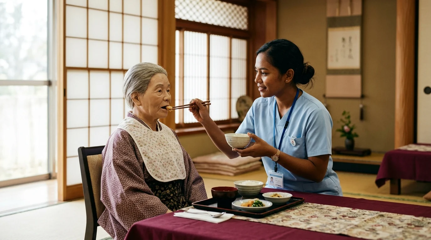食事介助の練習